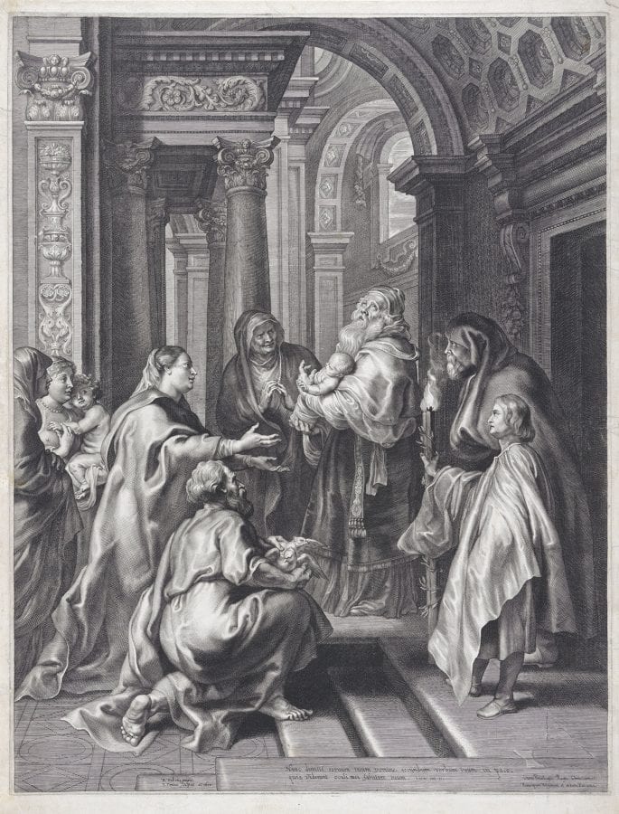 Paulus Pontius, Simeon´s Song of Praise, after Peter Paul Rubens, 1638, Amsterdam, Rijksmuseum, Rijksprentenkabinet