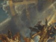 Peter Paul Rubens, The Fall of Phaeton, detail of the upper left, showing the original blue sky, white clouds, and tawny zodiac, muted by later gray paint, begun ca. 1604–1605, completed ca. 1610–1612, National Gallery of Art, Washington