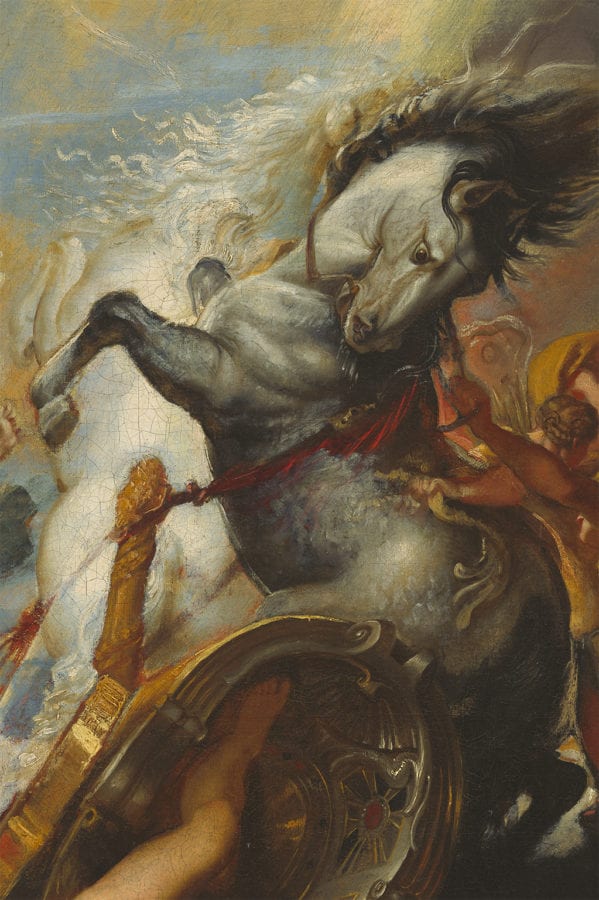 Peter Paul Rubens, The Fall of Phaeton, detail of rearing horses, begun ca. 1604–1605, completed ca. 1610–1612, National Gallery of Art, Washington