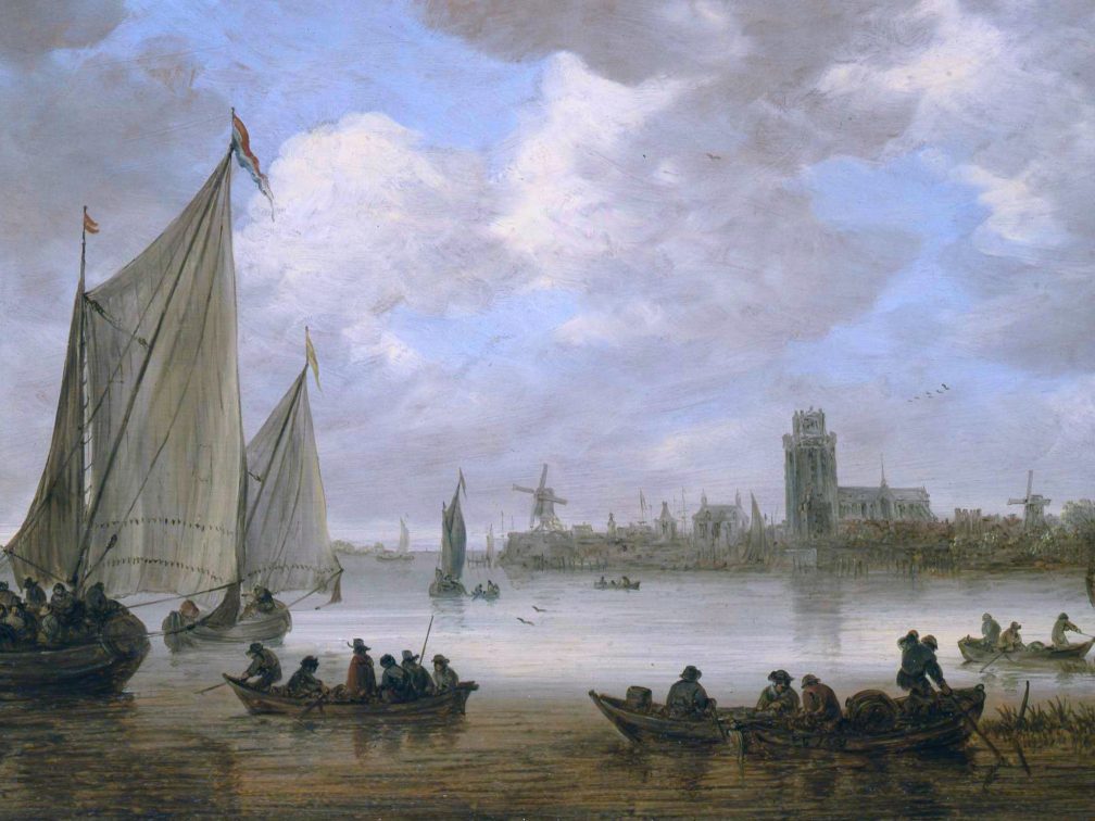 Gezicht op de Oude Maas bij Dordrecht *oil on panel *67.2 x 98.1 cm *signed b.c.: VG 1651*1651