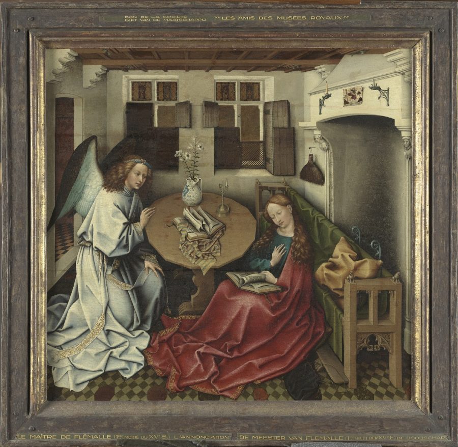 Master of Flémalle (Robert Campin?), <em>Annunciation</em>, 1415/25, oil on oak panel, Royal Museums of Fine Arts of Belgium, Brussels