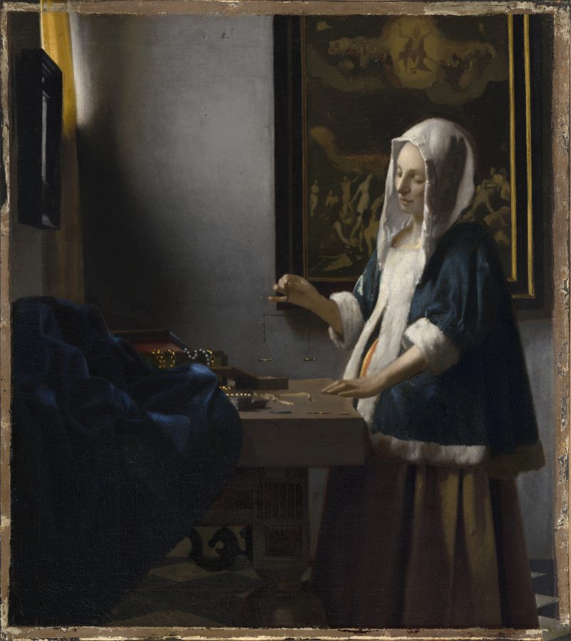 Johannes Vermeer, Woman Holding a Balance, ca. 1664, oil on canvas, National Gallery of Art, Washington
