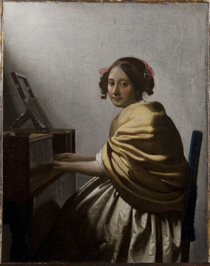 Johannes Vermeer, Young Woman Seated at a Virginal, ca. 1670−72, oil on canvas, Leiden Collection, New York