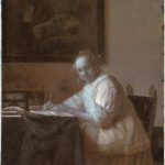 Vermeer, A Lady Writing, false-color IRR