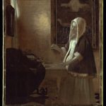 Vermeer, Woman Holding a Balance, false-color IRR