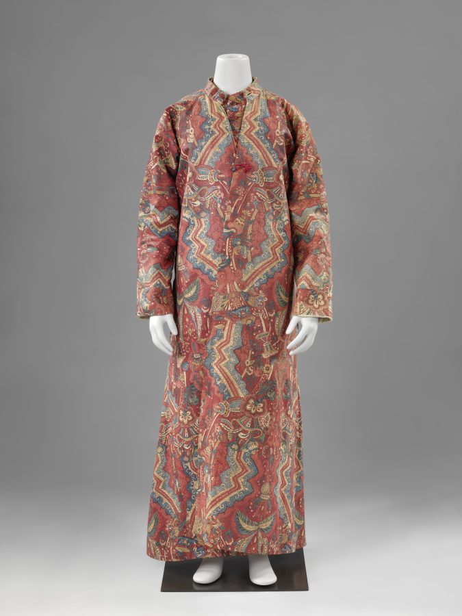 Unknown maker, Housecoat with Waistcoat, ca. 1750–1775, cotton chintz, Rijksmuseum,  Amsterdam