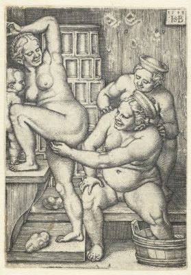 Hans Sebald Beham (after Barthel Beham), Three Women in a Bath, 1548, engraving, Rijksmuseum, Amsterdam