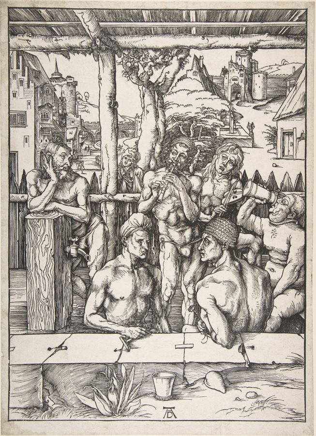 Albrecht Dürer, The Men’s Bath, 1496–97, woodcut on paper, The Metropolitan Museum of Art, New York