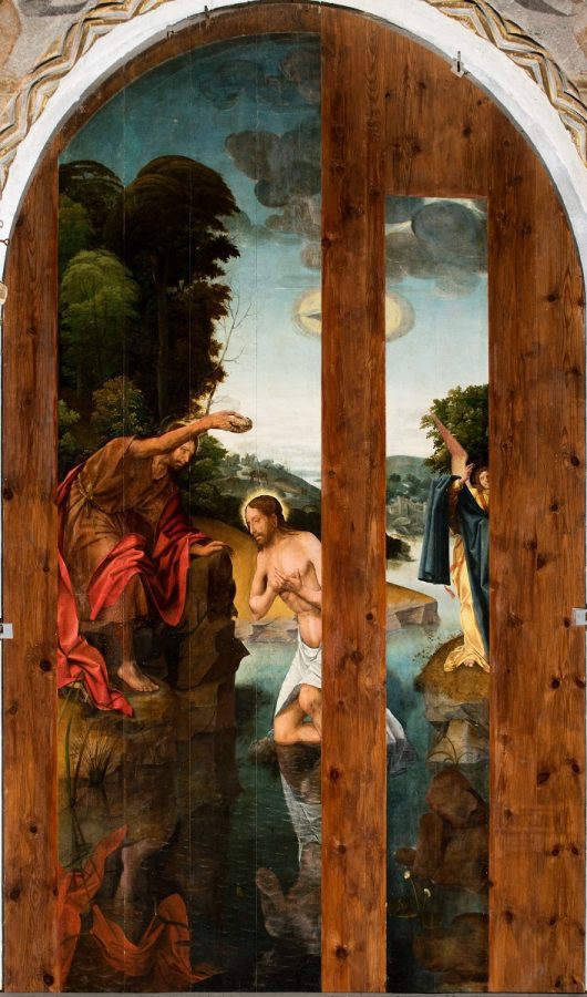 Jorge Afonso, The Baptism of Christ, ca. 1510, oil on panel, Convent of Christ, Tomar