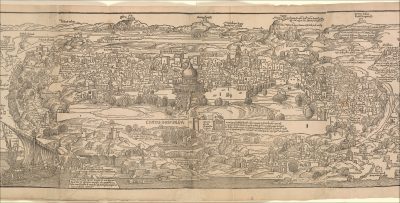 Erhard Reuwich, Map of Jerusalem, woodcut, from Bernhard von Breydenbach, Peregrinatio in terram sanctam, The Metropolitan Museum of Art, New York