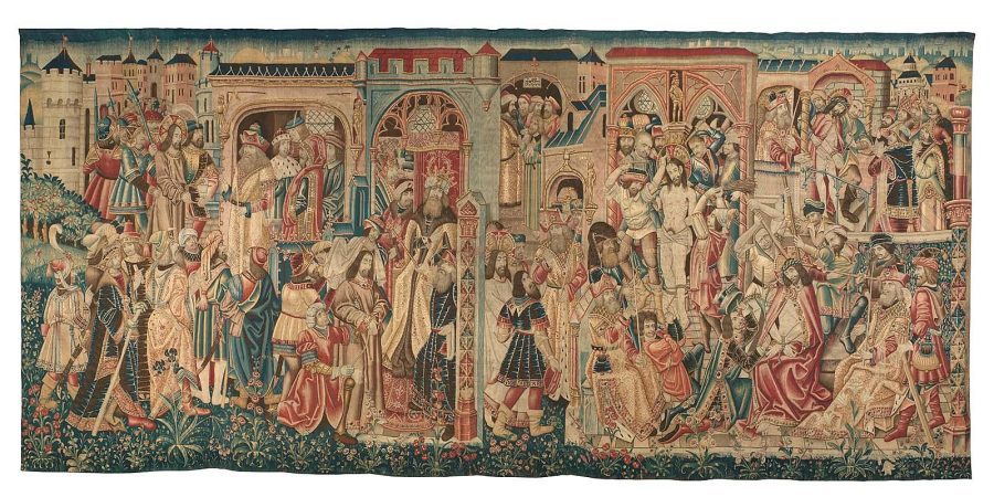 Netherlandish, Christ Before Pilate and Herod, late 15th century, tapestry weave, Museum of Fine Arts, Boston