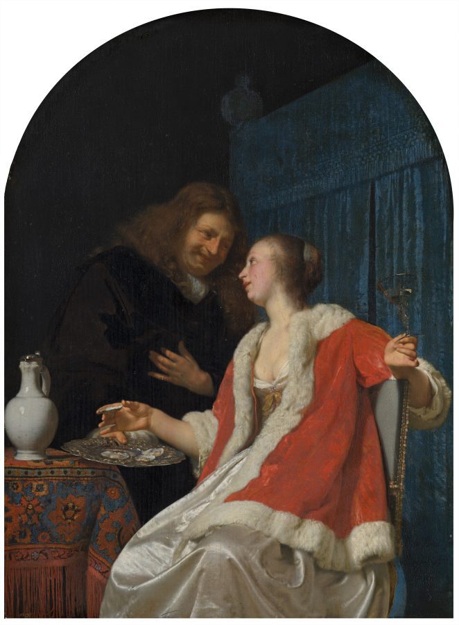 Frans van Mieris, The Oyster Meal, 1661, oil on panel, Mauritshuis, The Hague