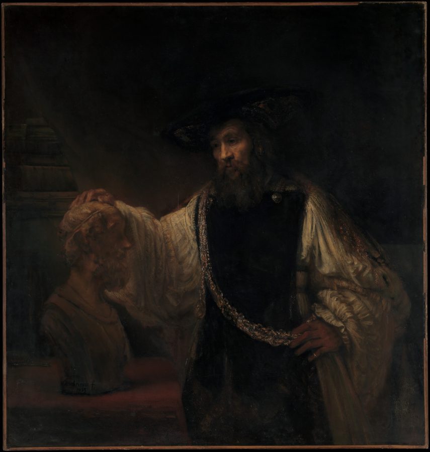 Rembrandt van Rijn, Aristotle with the Bust of Homer, 1653, oil on canvas, The Metropolitan Museum of Art, New York