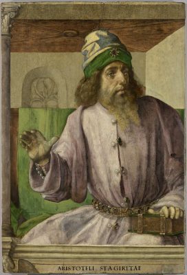 Joos van Wassenhove (active 1460–1480), Aristotle, ca. 1476, oil on panel, Musée du Louvre, Paris,