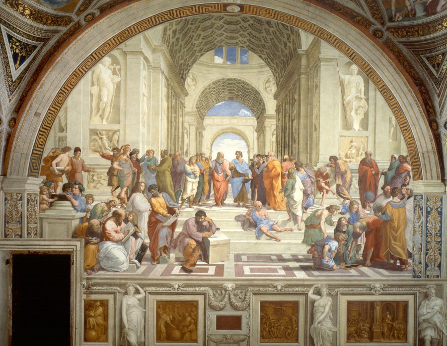Raphael, Philosophy (School of Athens), 1511, fresco, Apostolic Palace, Vatican