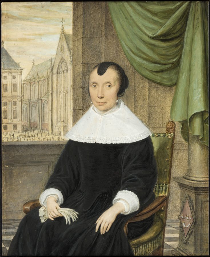 Johannes Thopas, Portrait of Margaretha de Vlaming van Outshoorn, ca. 1660, plumbago and wash on vellum, Six Collection, Amsterdam