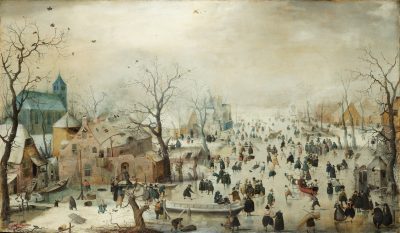 Hendrick Avercamp, Winter Landscape with Ice Skaters, ca. 1608, oil on panel, Rijksmuseum, Amsterdam