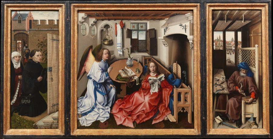Robert Campin, The Mérode Triptych, ca. 1425, oil on panel, The Metropolitan Museum of Art, New York