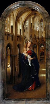 Jan van Eyck, The Madonna in a Church, ca. 1437–1439, oil on panel, Gemäldegalerie, Berlin