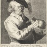 Jan van de Velde II, The Drinker, etching and engraving, 1633, in Samuel Ampzing, Spigel ofte Toneel... (Amsterdam, 1633), Rijksmuseum, Amsterdam