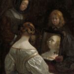 Gerard ter Borch, Young Woman at a Mirror, 1650–1652, oil on panel, Rijksmuseum Amsterdam