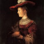 Rembrandt, Saskia van Uylenburgh, ca. 1633–1642, oil on panel, Gemäldegalerie Alte Meister, Kassel