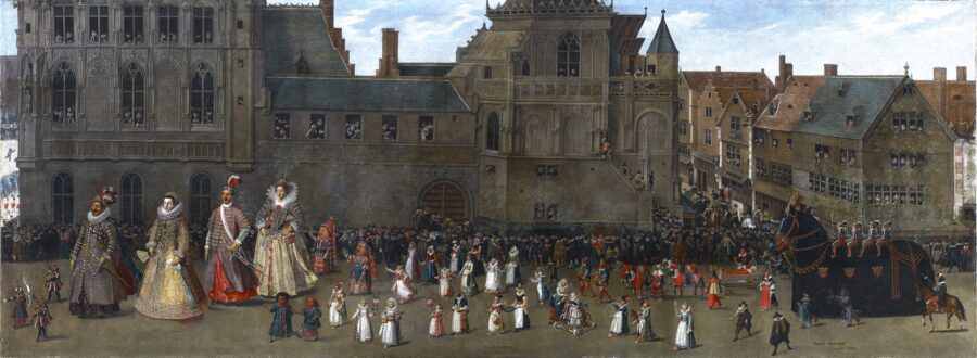 David Noveliers, The Procession of Giants in Brussels on 31 May 1615, 1616, oil on canvas, Museo del Prado, Madrid