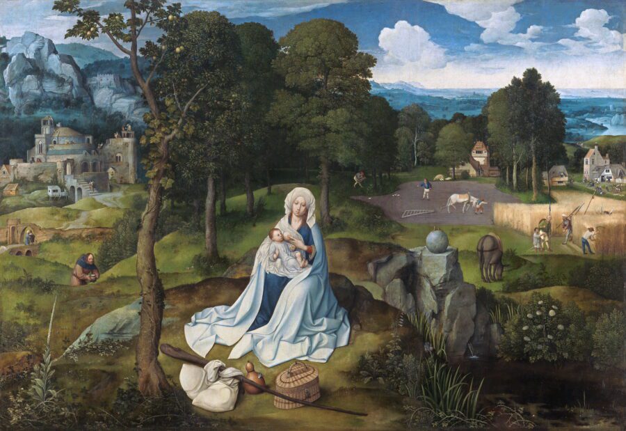Joachim Patinir, Rest on the Flight into Egypt, 1518–1520, oil on panel, Museo del Prado, Madrid