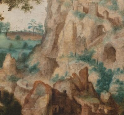 Herri met de Bles, Landscape with the Parable of the Good Samaritan (fig. 5), detail of the Chérau de Charlemagne