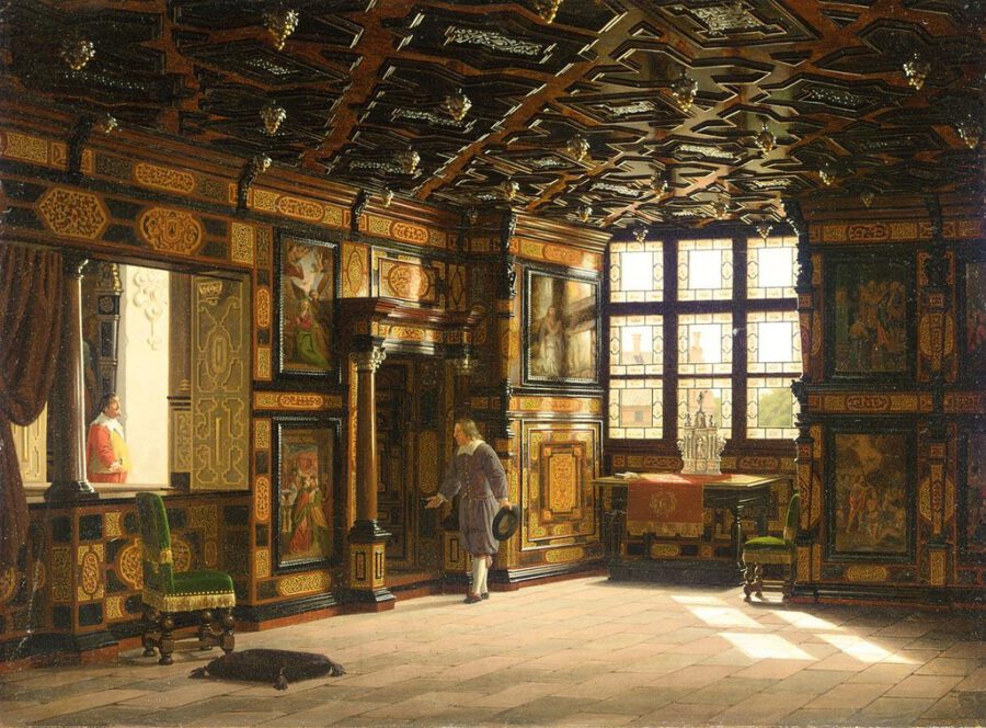 Heinrich Hansen, The Oratory of Frederiksborg Castle, 1864, oil on canvas, Sale Sotheby's London, 16 November 2005