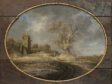 Willem Kool, River Landscape with a Tower, 1640, oil on oval panel, Private Collection, Denmark