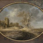 Willem Kool, River Landscape with a Tower, 1640, oil on oval panel, Private Collection, Denmark