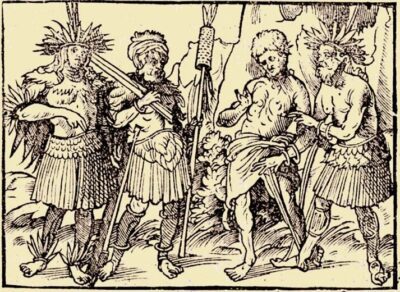 Jörg Breu, People of Sumatra, from Ludovico Varthema, Itinerario (Augsburg: Hans Müller, 1515), woodcut