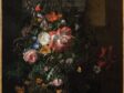 Rachel Ruysch, Roses, Convolvulus, Poppies, and Other Flowers in an Urn on a Stone Ledge, ca. late 1680s, oil on canvas, National Museum of Women in the Arts, Washington DC