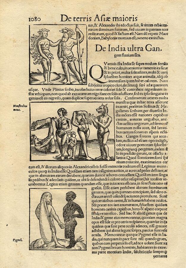 Sebastian Münster, Monstrosities, from Cosmographia, 1550, woodcut