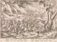 Adriaen Collaert after Johannes Stradanus, Pygmies Fighting Cranes, from Venationes Ferarum, Avium, Piscium (Hunts of Wild Animals, Birds, and Fish), 1578-80 or after, engraving