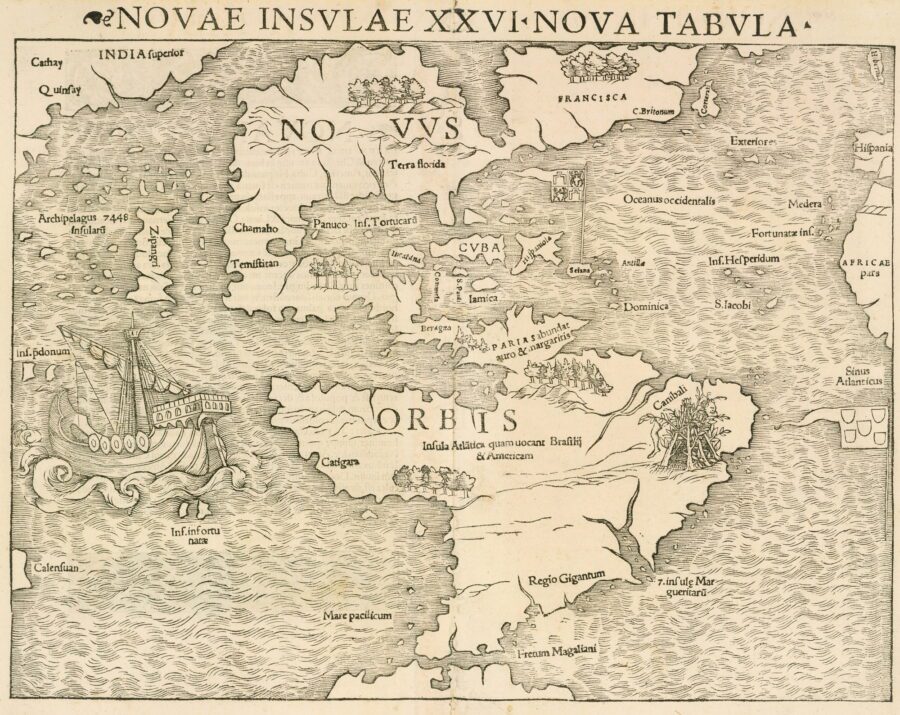Sebastian Münster, Map of the Americas, from Geographia universalis, 1540, woodcut
