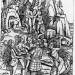 Anonymous, Sailors Attacked by Indigenous Americans, illustration to Amerigo Vespucci, Letter to Pier Sodorini (Strasbourg: Johann Grüninger, 1509), woodcut