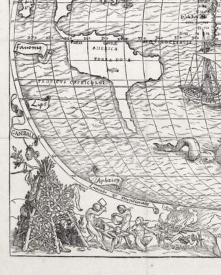 Holbein World Map (fig. 1), detail of Cannibali