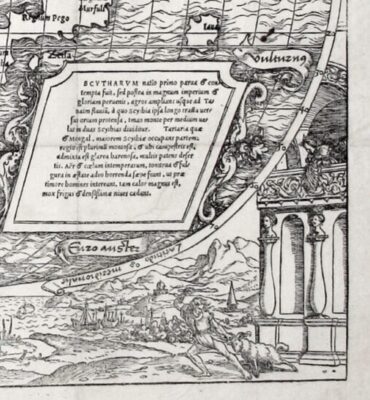 Holbein World Map (fig. 1), detail of balcony