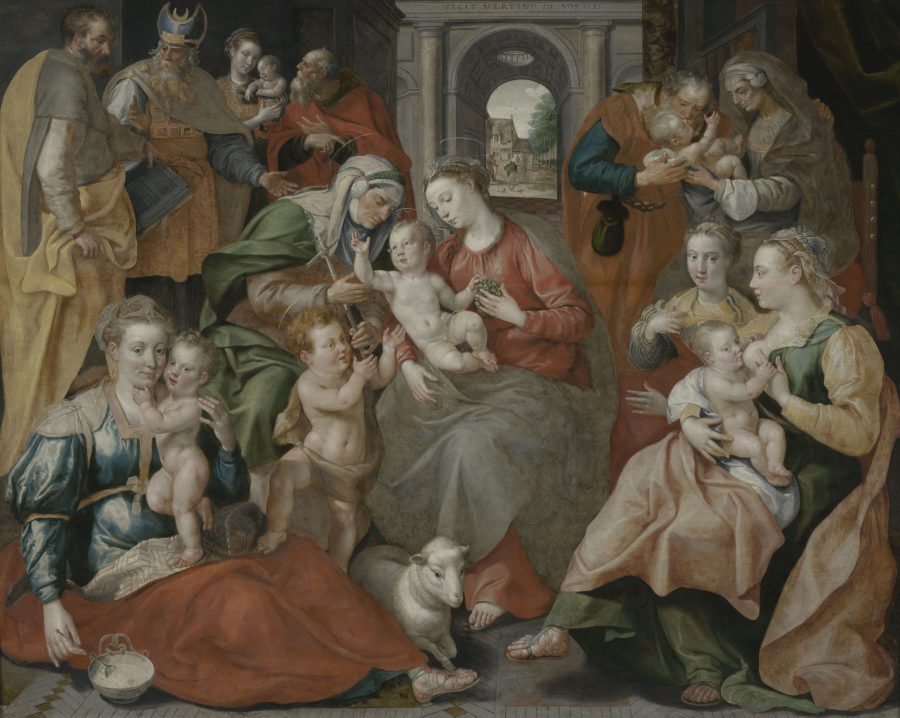 Maerten de Vos, The Family of Saint Anne, 1585, oil on panel, Museum of Fine Arts, Ghent