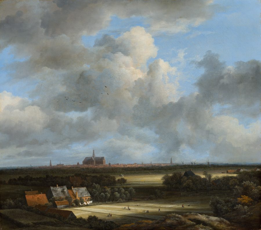 Jacob van Ruisdael, View of Haarlem with Bleaching Grounds, 1660s, oil on canvas, Mauritshuis, The Hague