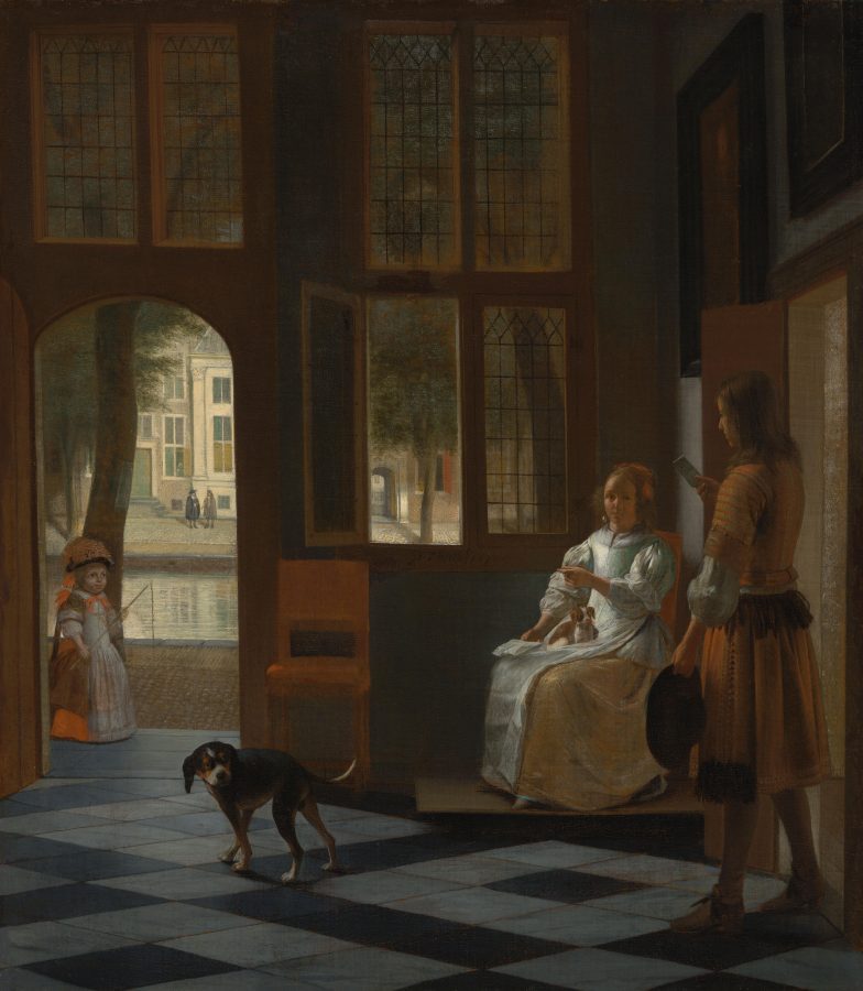 Pieter de Hooch, Man Handing a Letter to a Woman, 1670, oil on canvas, Rijksmuseum, Amsterdam
