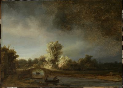 Rembrandt van Rijn, Landscape with Stone Bridge, ca. 1639, oil on panel, Rijksmuseum, Amsterdam