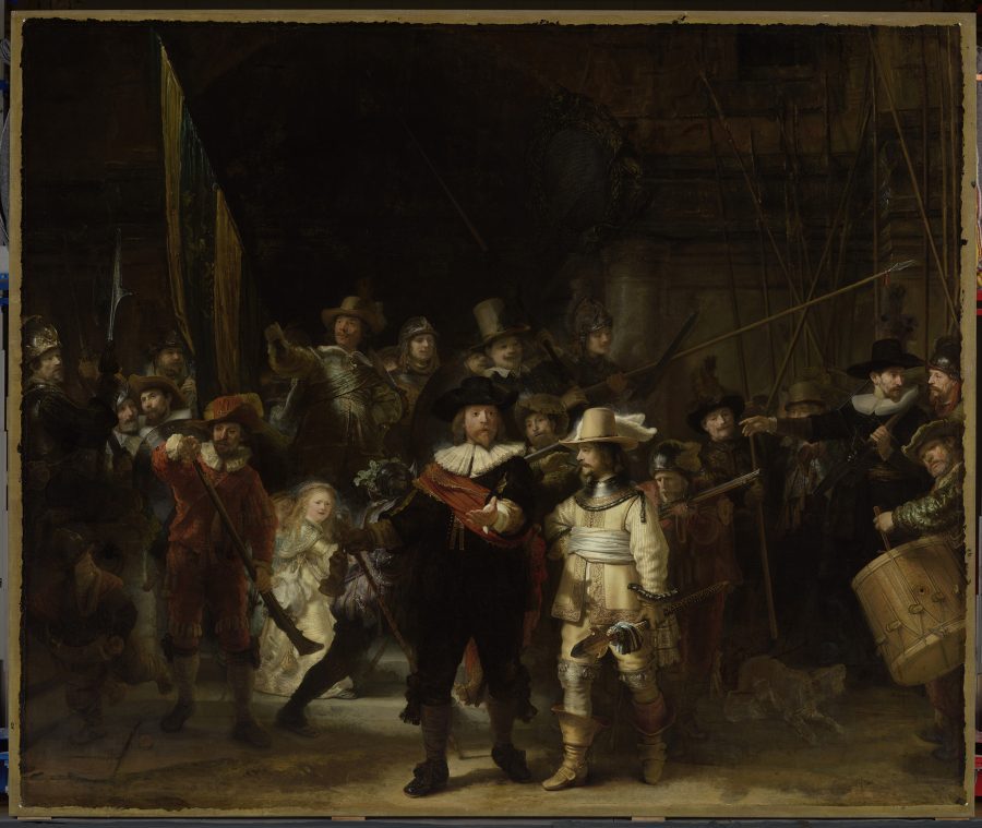 Rembrandt van Rijn, The Night Watch, 1642, oil on canvas, Rijksmuseum, Amsterdam, on loan from the City of Amsterdam