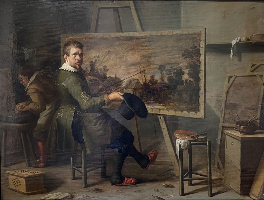 Joost Cornelis Droochsloot, Self-Portrait of the Artist in his Workshop, 1630, oil on panel, Mus&eacute;e des Ursulines de M&acirc;con, M&acirc;con