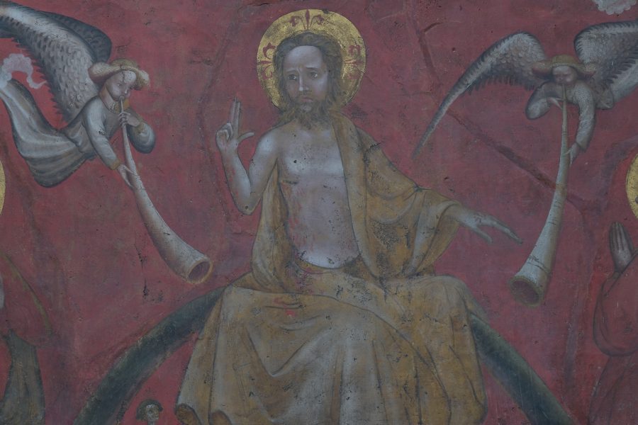 Unknown Artist, Last Judgment, 1405, oil on wall, Saint-Victor and Sainte-Couronne, Ennezat
