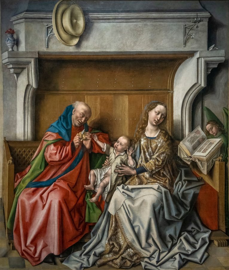 Attributed to Barth&eacute;lemy d&rsquo;Eyck, Holy Family, ca. 1435&ndash;1440, oil (?) on canvas, Cath&eacute;drale Notre-Dame, Le Puy-en-Velay, on long-term loan to the Crozatier Museum