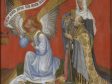 Unknown Artist (Colart de Laon?), Altarpiece right wing from a Triptych: Angel from an Annunciation with Saint Mary Magdalen Introducing Donor Pierre de Wissant (inside), ca. 1410, oil on oak, Musée d’Art et d’Archéologie, Laon
