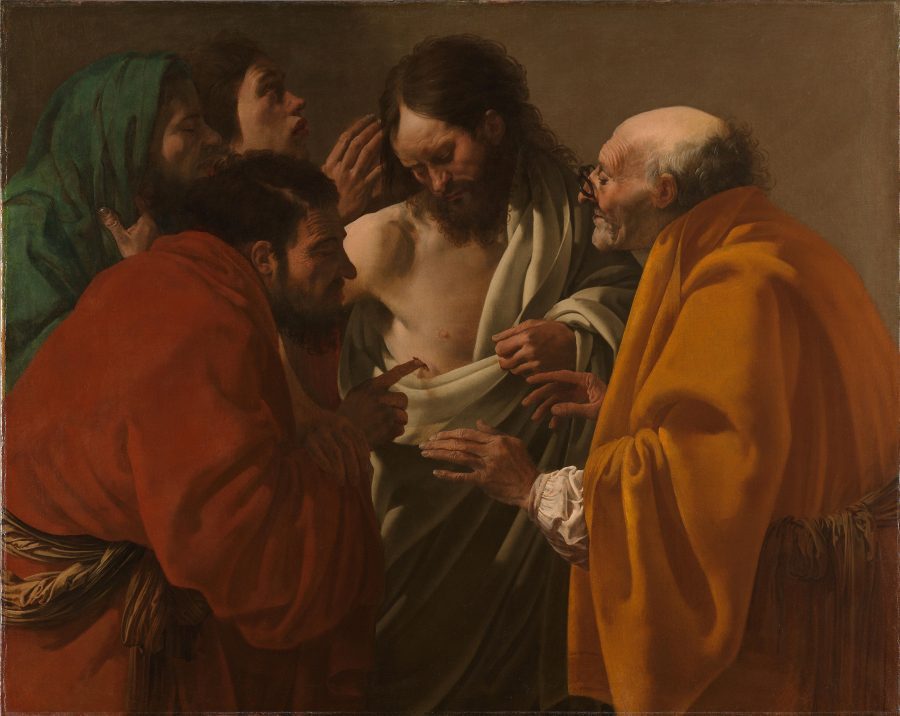 Hendrick ter Brugghen, The Incredulity of Thomas, ca. 1622, oil on canvas, Rijksmuseum, Amsterdam
